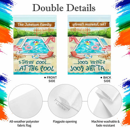 Staying Cool At The Pool With Pool And Flamingo Float