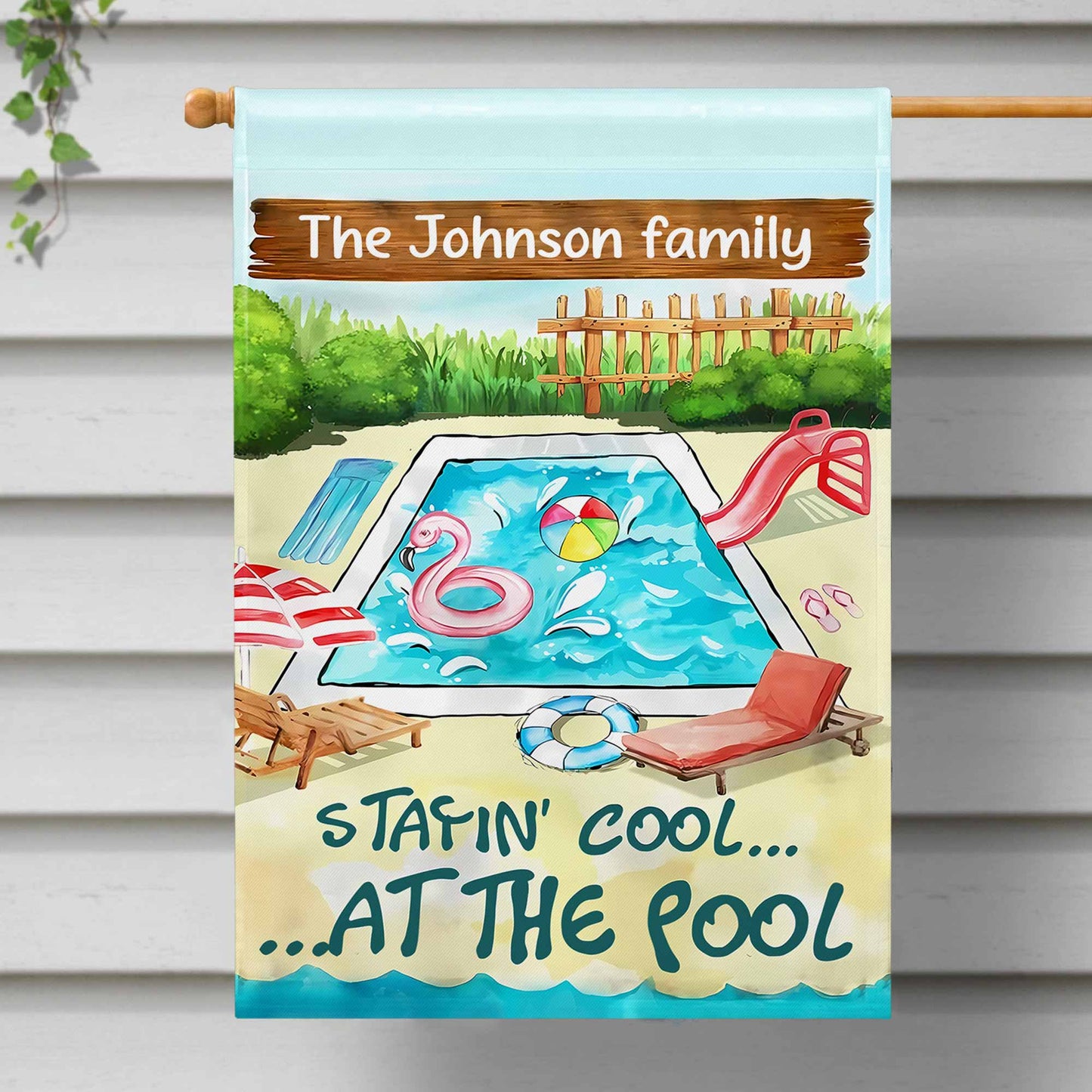 Staying Cool At The Pool With Pool And Flamingo Float