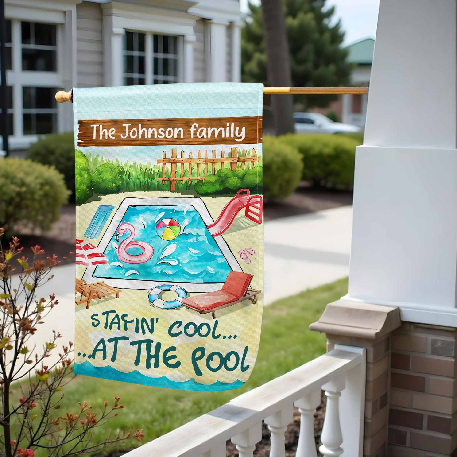 Staying Cool At The Pool With Pool And Flamingo Float