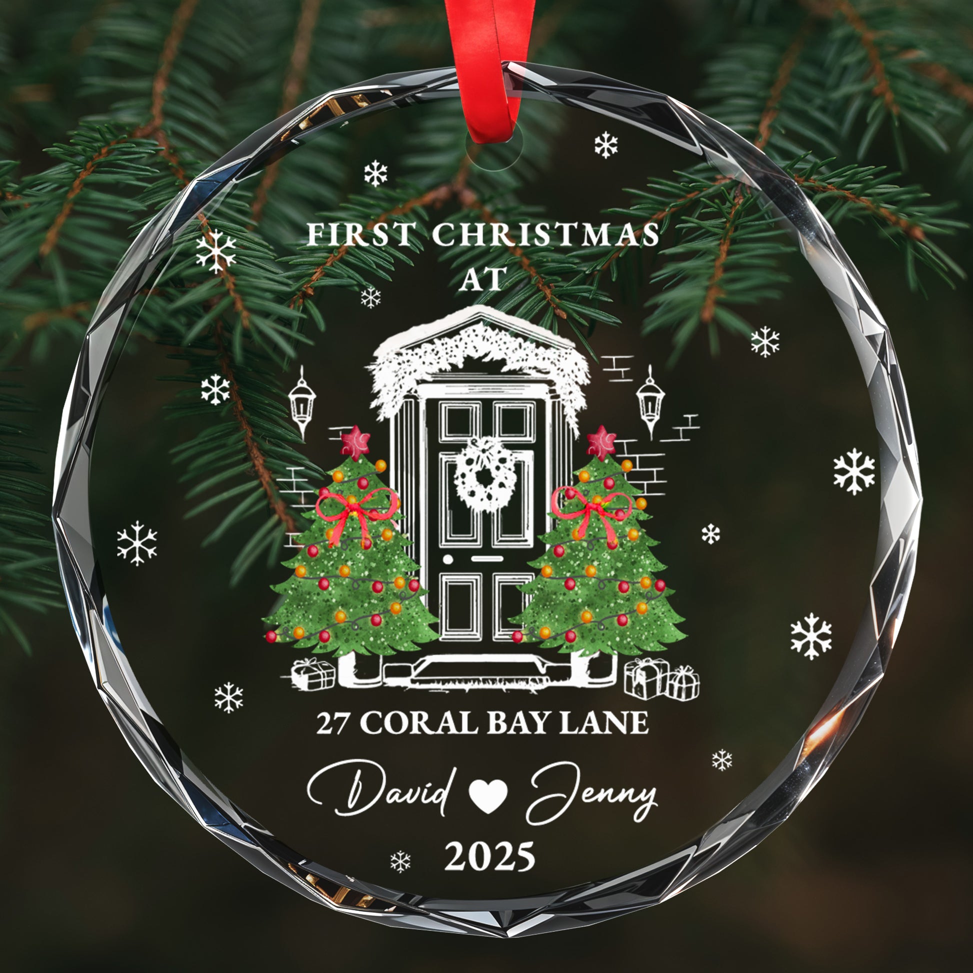 First Christmas At New Home, House, Christmas Trees