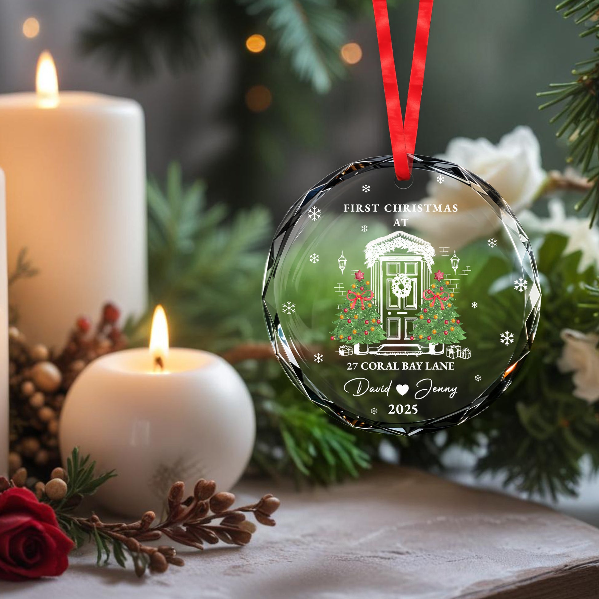 First Christmas At New Home, House, Christmas Trees