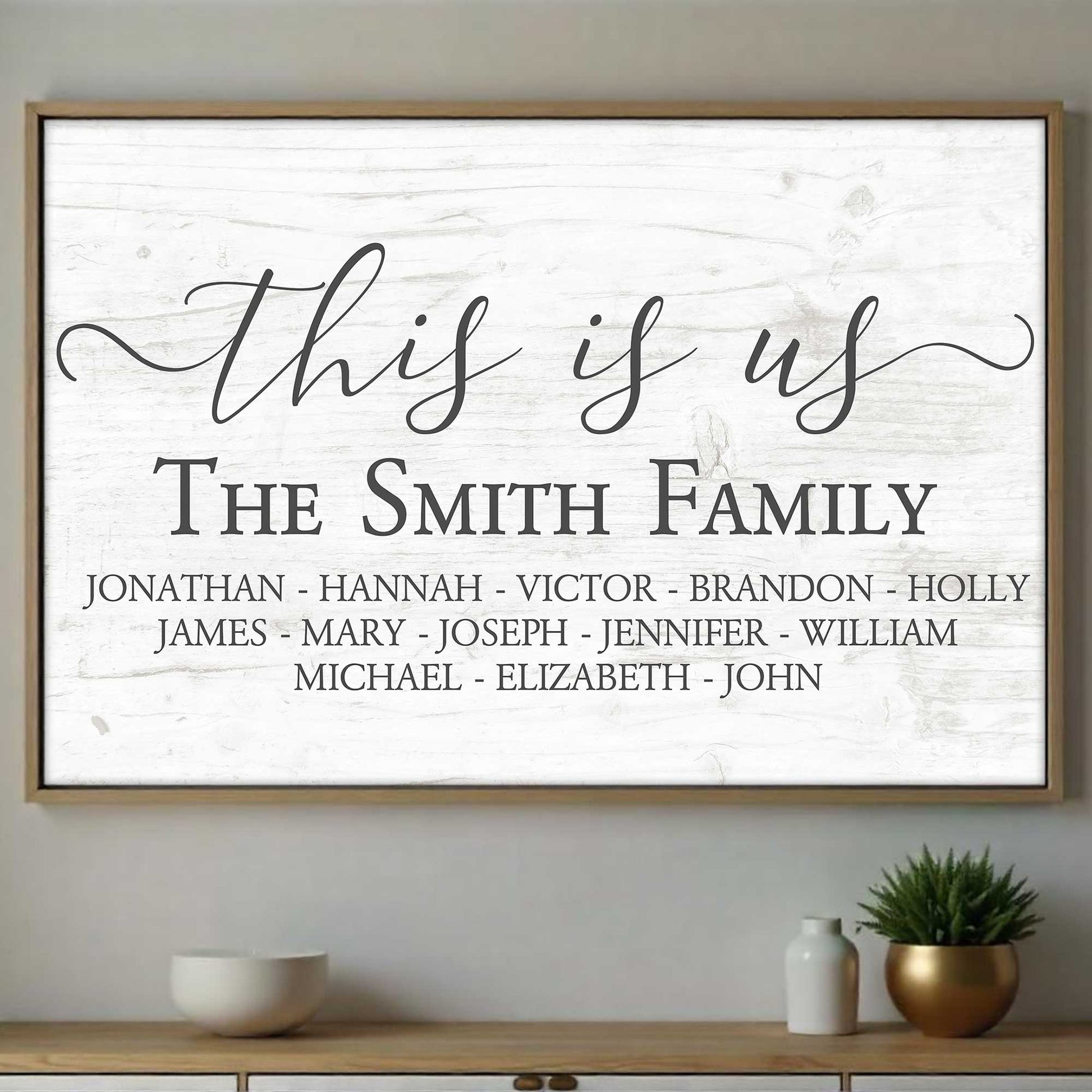 This Is Us, Elegant Family Name Display