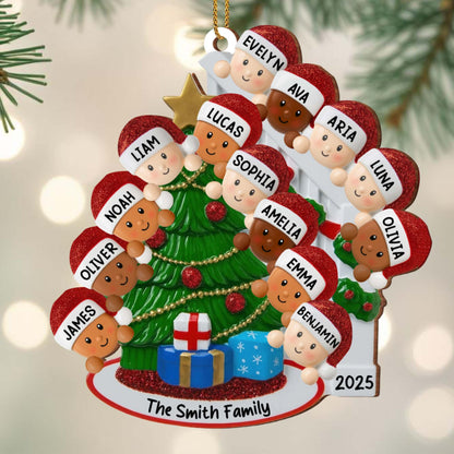 Customizable Family Christmas Tree Ornament
