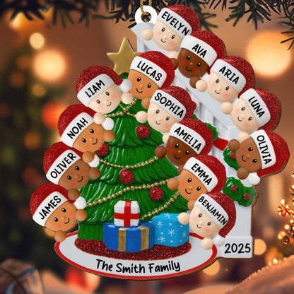 Customizable Family Christmas Tree Ornament