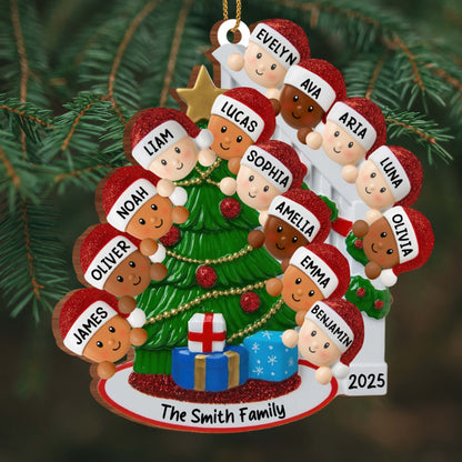 Customizable Family Christmas Tree Ornament