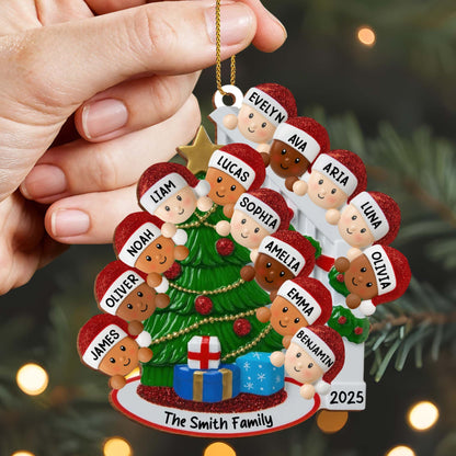Customizable Family Christmas Tree Ornament