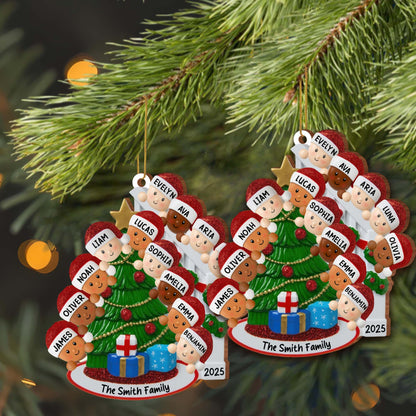 Customizable Family Christmas Tree Ornament