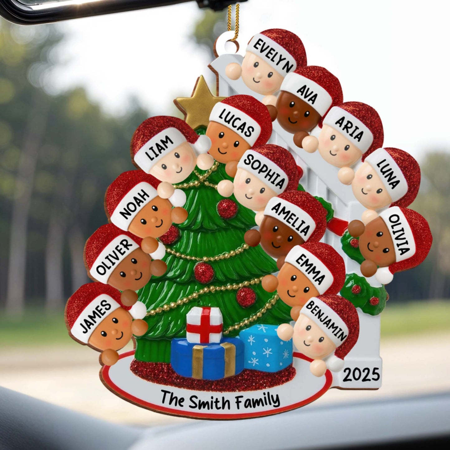 Customizable Family Christmas Tree Ornament