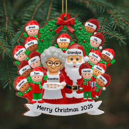 Merry Christmas With Santa Claus and Family Characters
