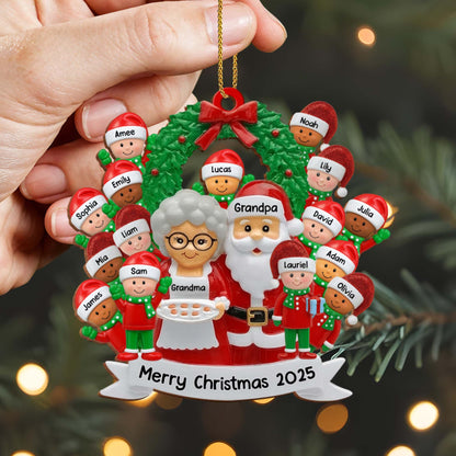 Merry Christmas With Santa Claus and Family Characters