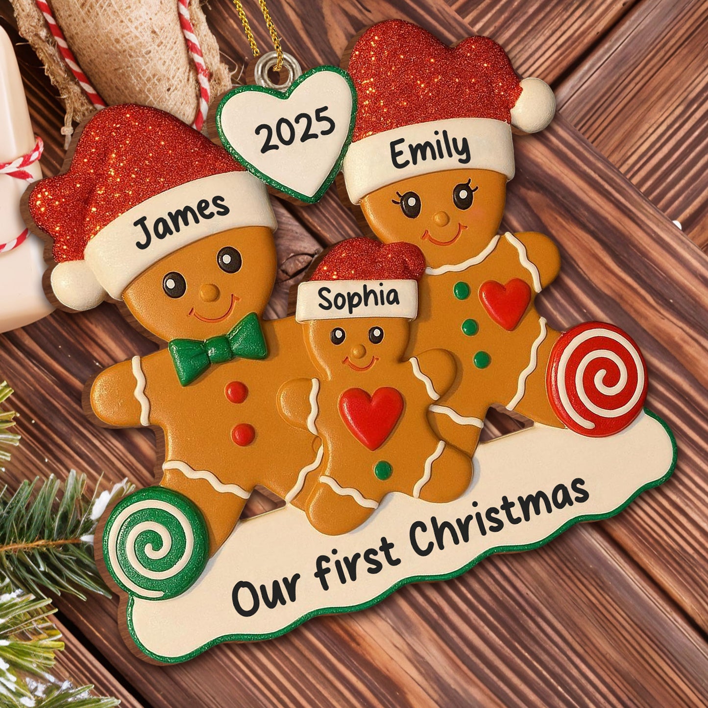 Our First Christmas, Gingerbread Family Ornament