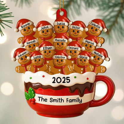 Customizable Family Hot Cocoa Mug With Festive Elves
