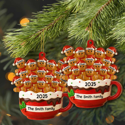 Customizable Family Hot Cocoa Mug With Festive Elves