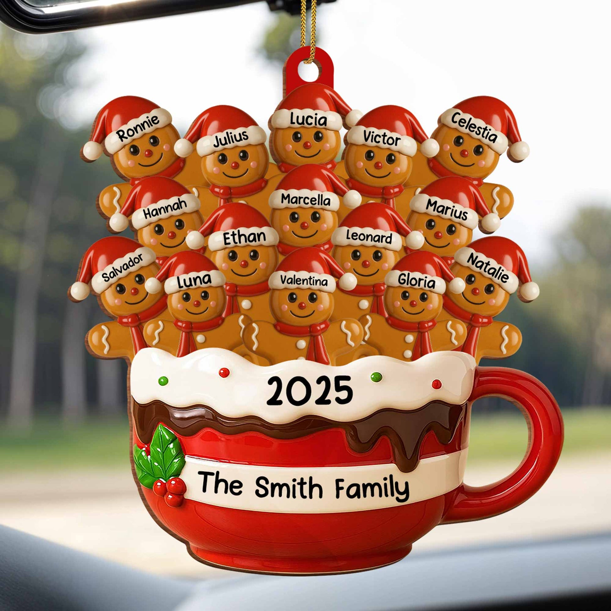 Customizable Family Hot Cocoa Mug With Festive Elves