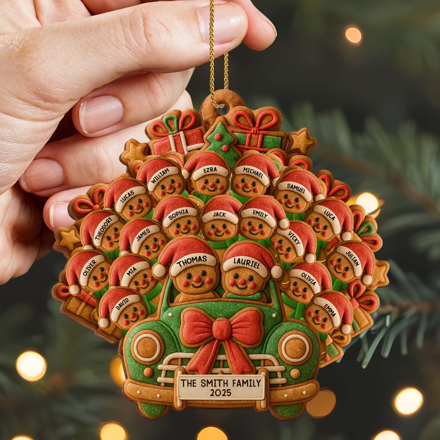 Celebrate Your Family's Holiday With Custom Van And Bears Ornament
