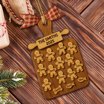 Celebrate Your Family With Gingerbread Figures Ornament