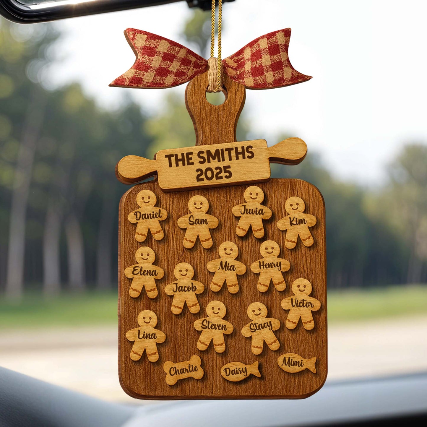 Celebrate Your Family With Gingerbread Figures Ornament
