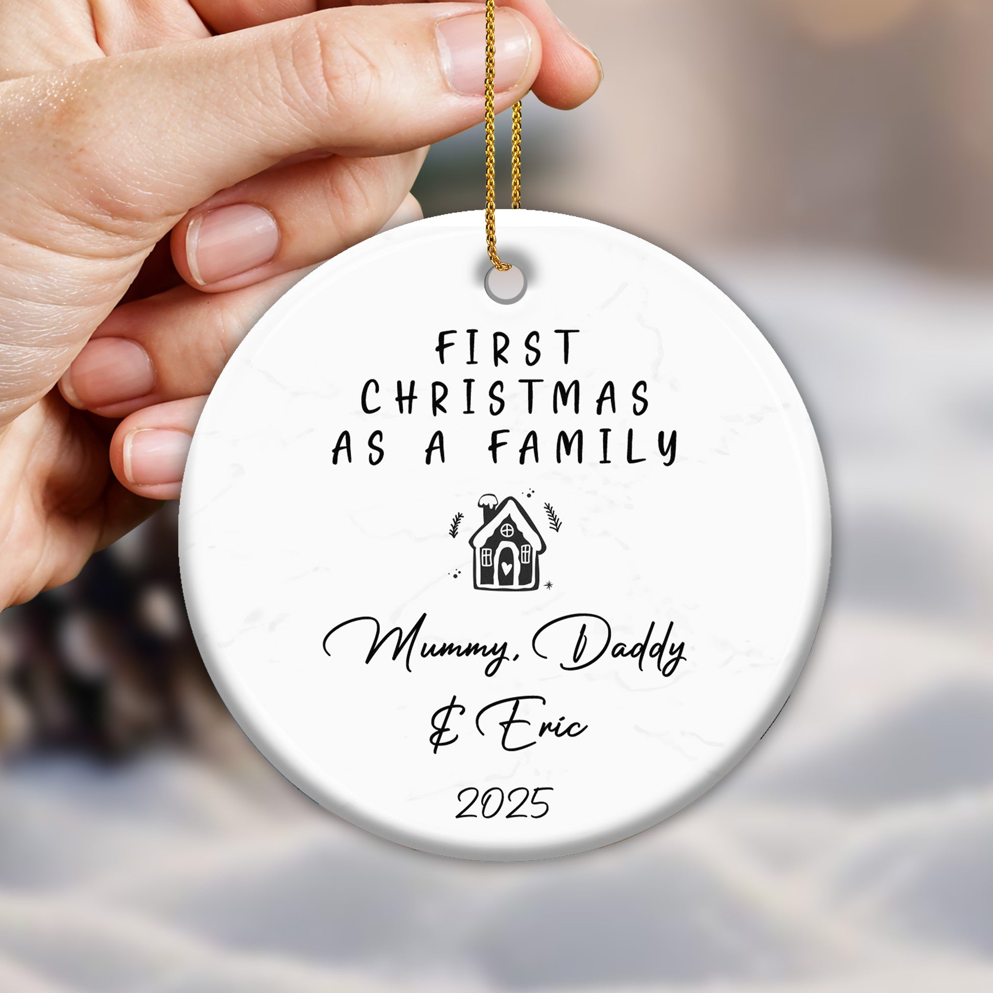 First Christmas As A Family With House Design