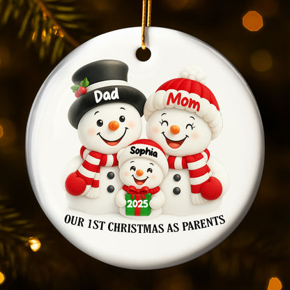 Our 1st Christmas As Parents With Snowmen