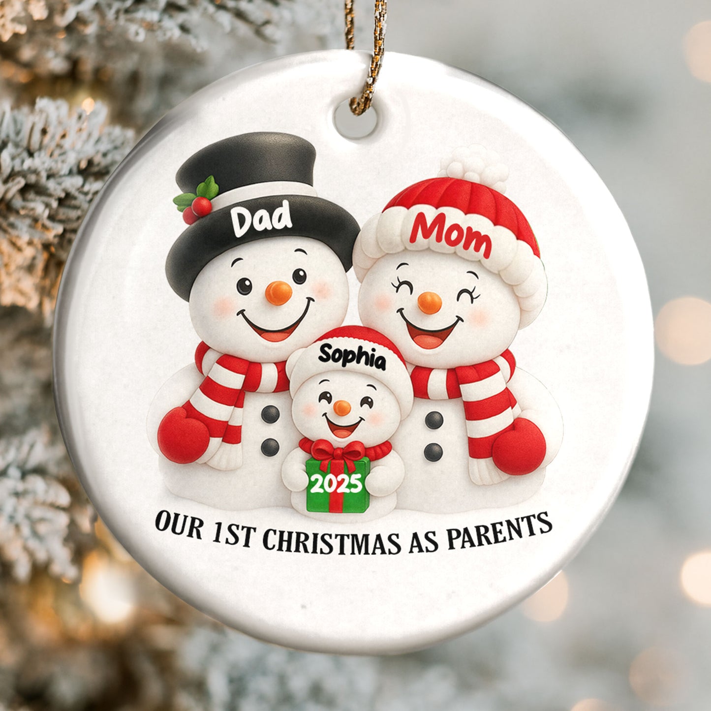 Our 1st Christmas As Parents With Snowmen