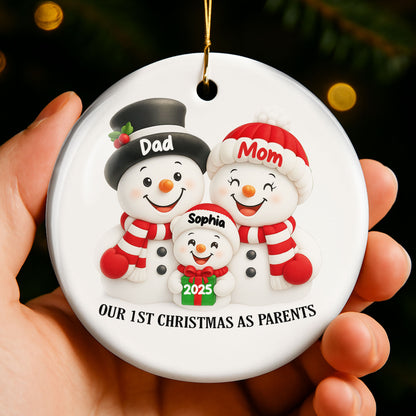 Our 1st Christmas As Parents With Snowmen