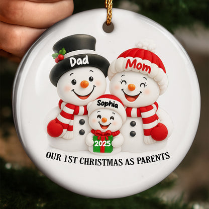 Our 1st Christmas As Parents With Snowmen