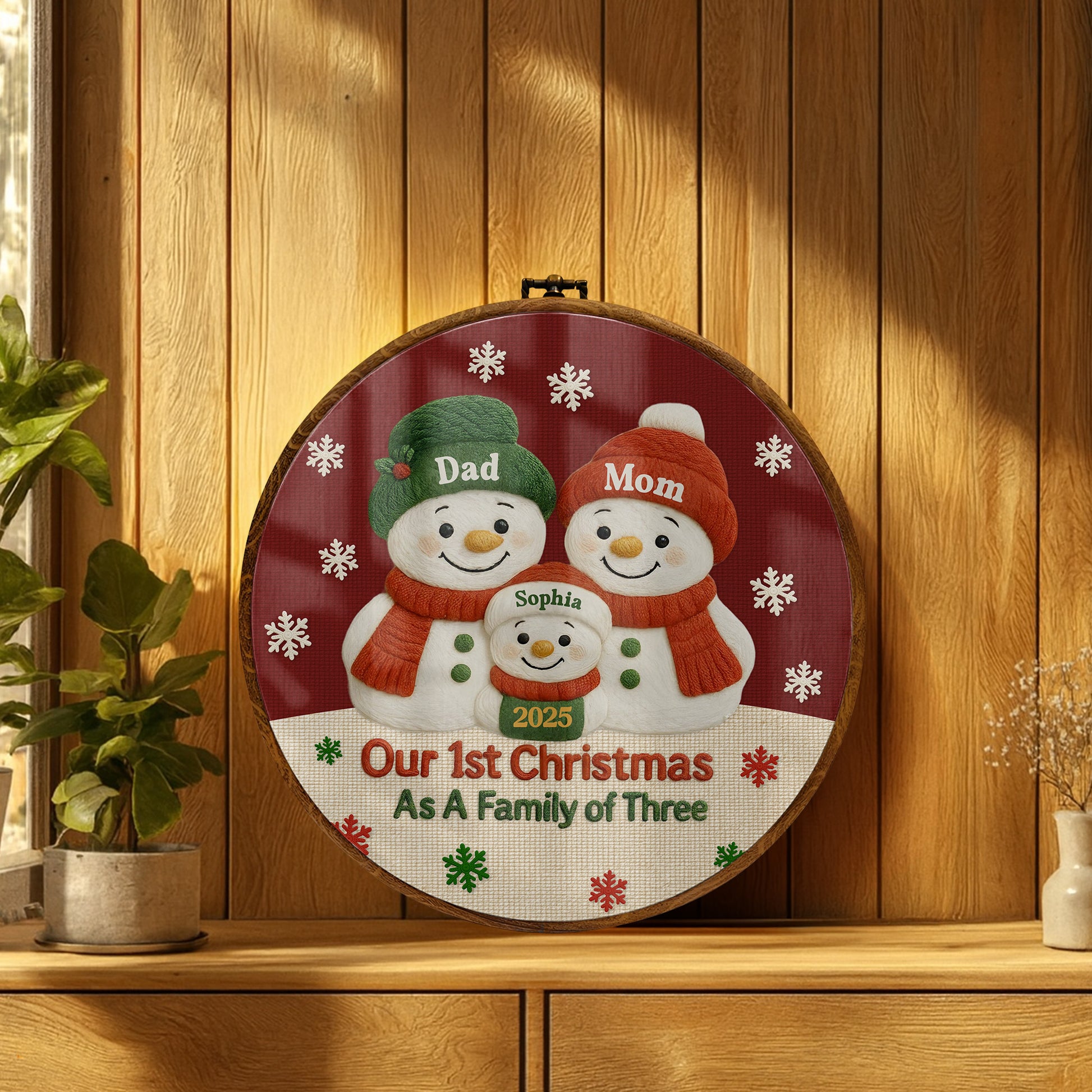 Our 1st Christmas As A Family of Three, Snowmen and Snowflakes