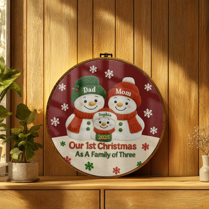 Our 1st Christmas As A Family of Three, Snowmen and Snowflakes