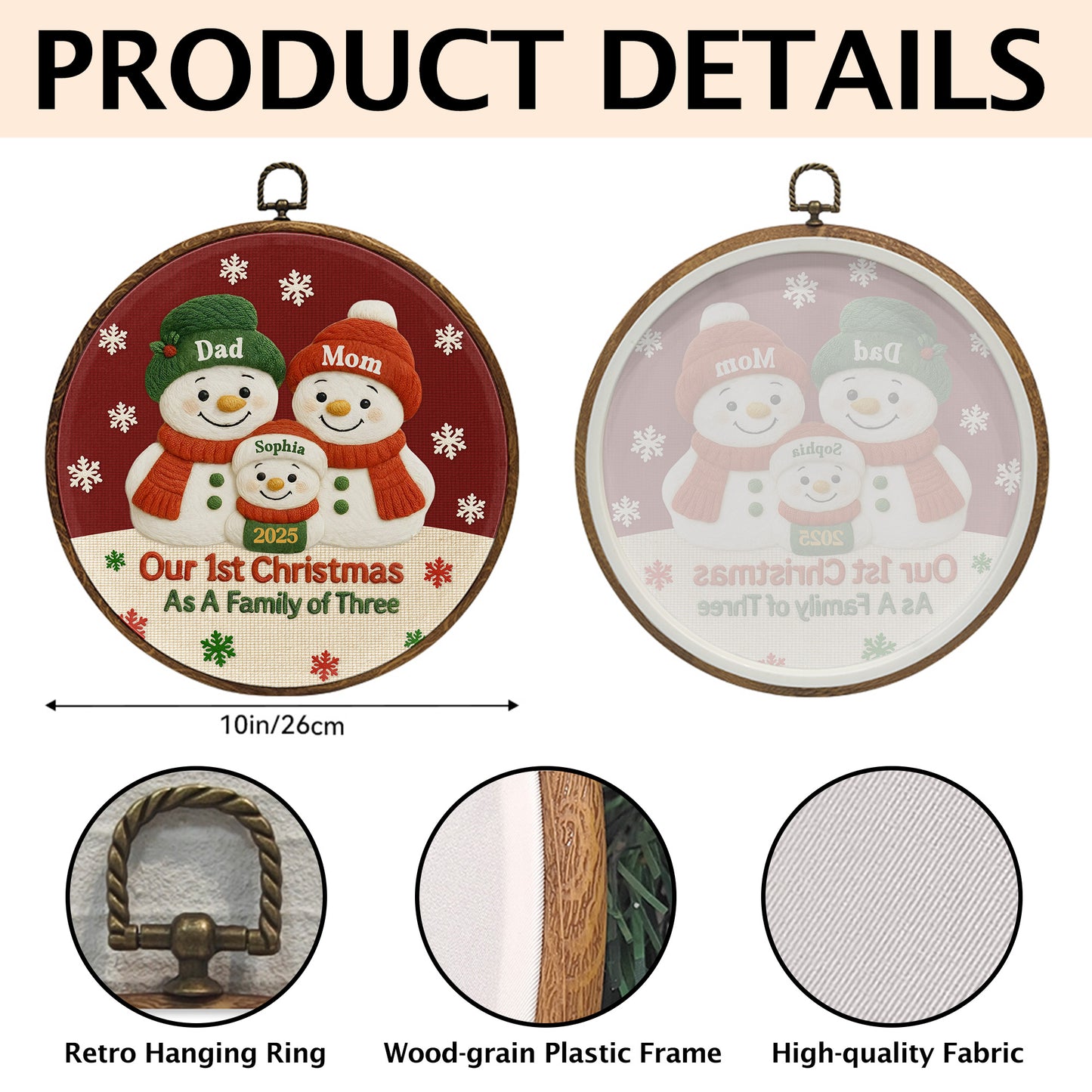 Our 1st Christmas As A Family of Three, Snowmen and Snowflakes