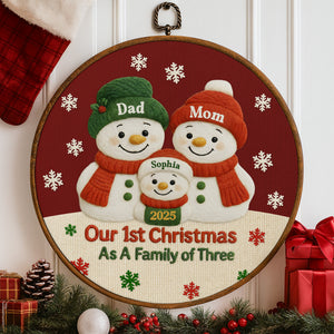 Our 1st Christmas As A Family of Three, Snowmen and Snowflakes