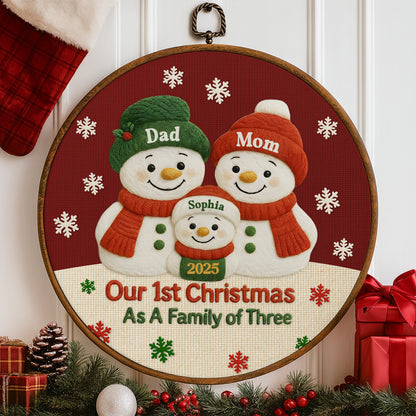 Our 1st Christmas As A Family of Three, Snowmen and Snowflakes
