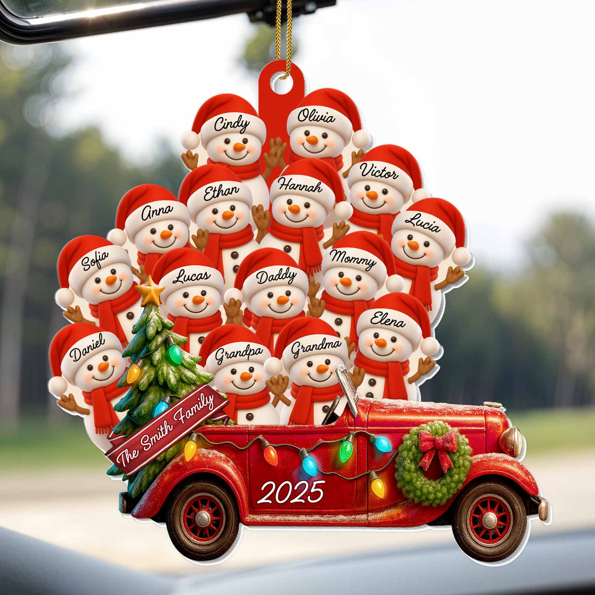 To The Family, Santa Hats And Vintage Car