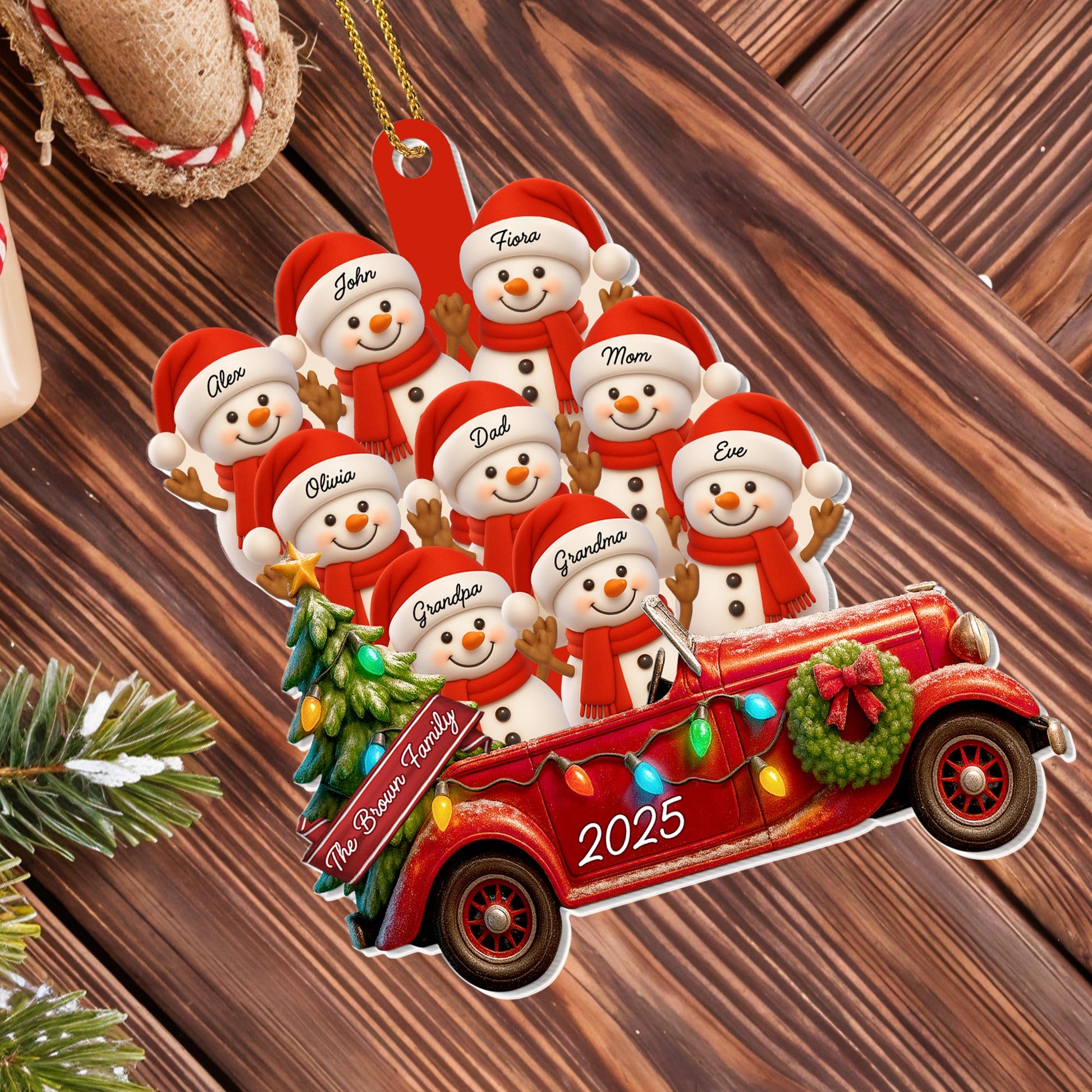 To The Family, Santa Hats And Vintage Car