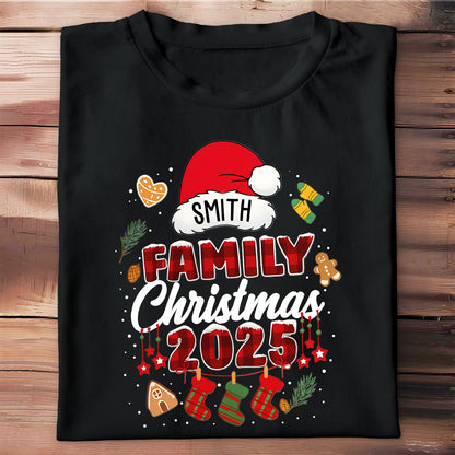 Smith Family Christmas Santa Hats and Stockings