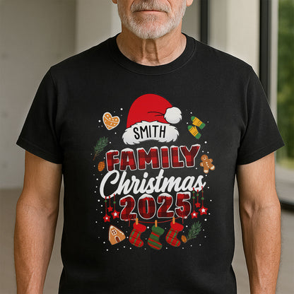 Smith Family Christmas Santa Hats and Stockings