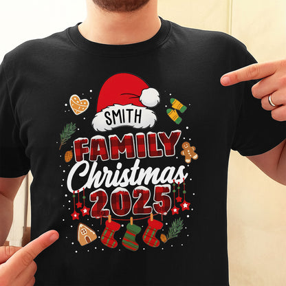 Smith Family Christmas Santa Hats and Stockings