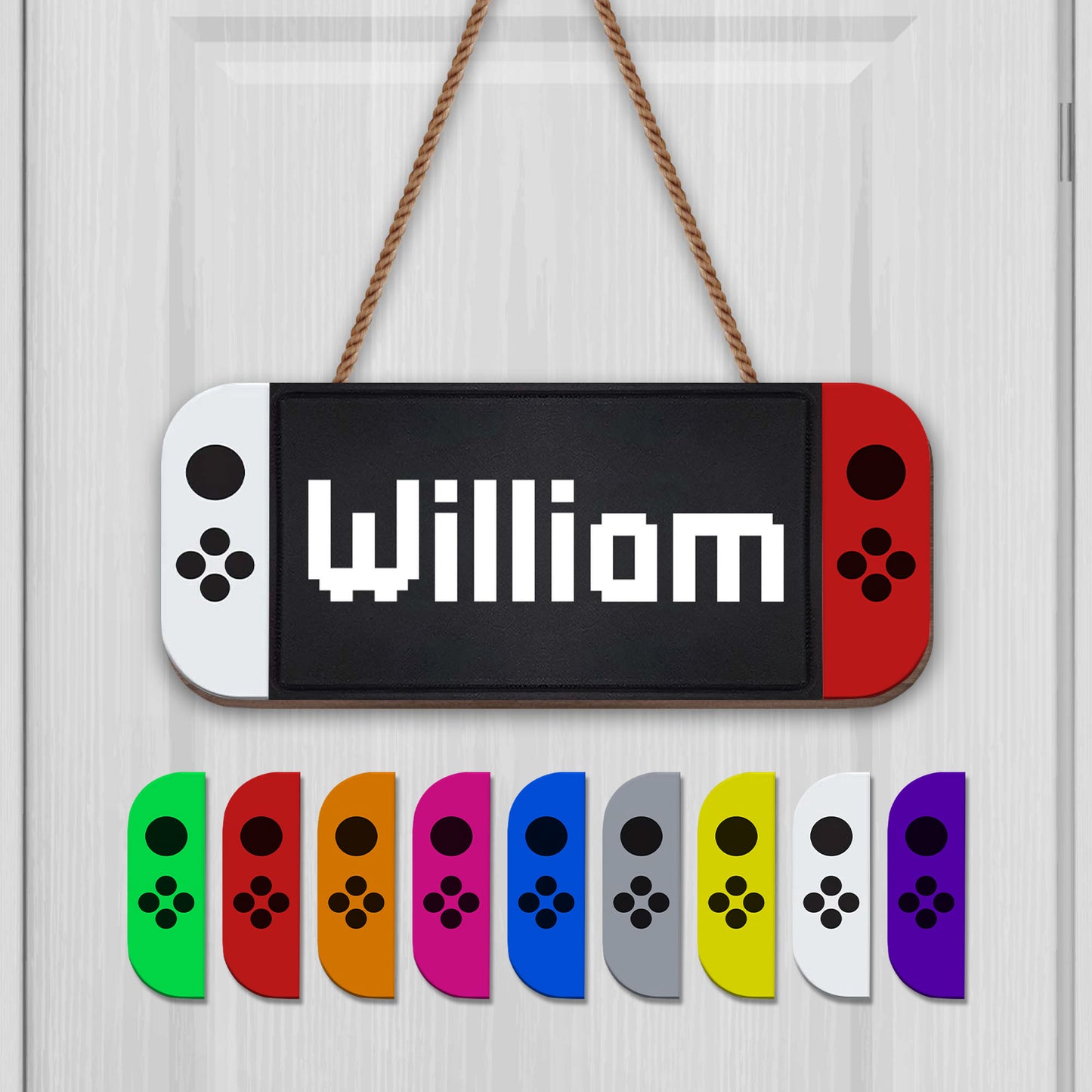 Panneau en bois personnalisé avec manette de jeu - Panneau en bois personnalisé de forme personnalisée - FAM441_WSIGN