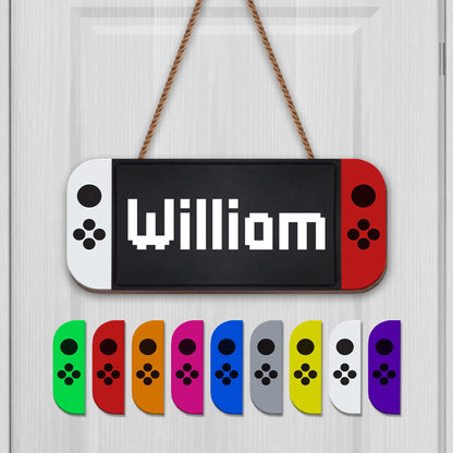 Panneau en bois personnalisé avec manette de jeu - Panneau en bois personnalisé de forme personnalisée - FAM441_WSIGN