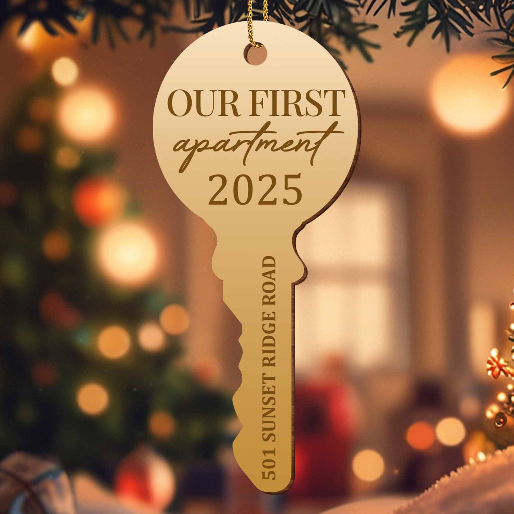 Our First Apartment Key Ornament