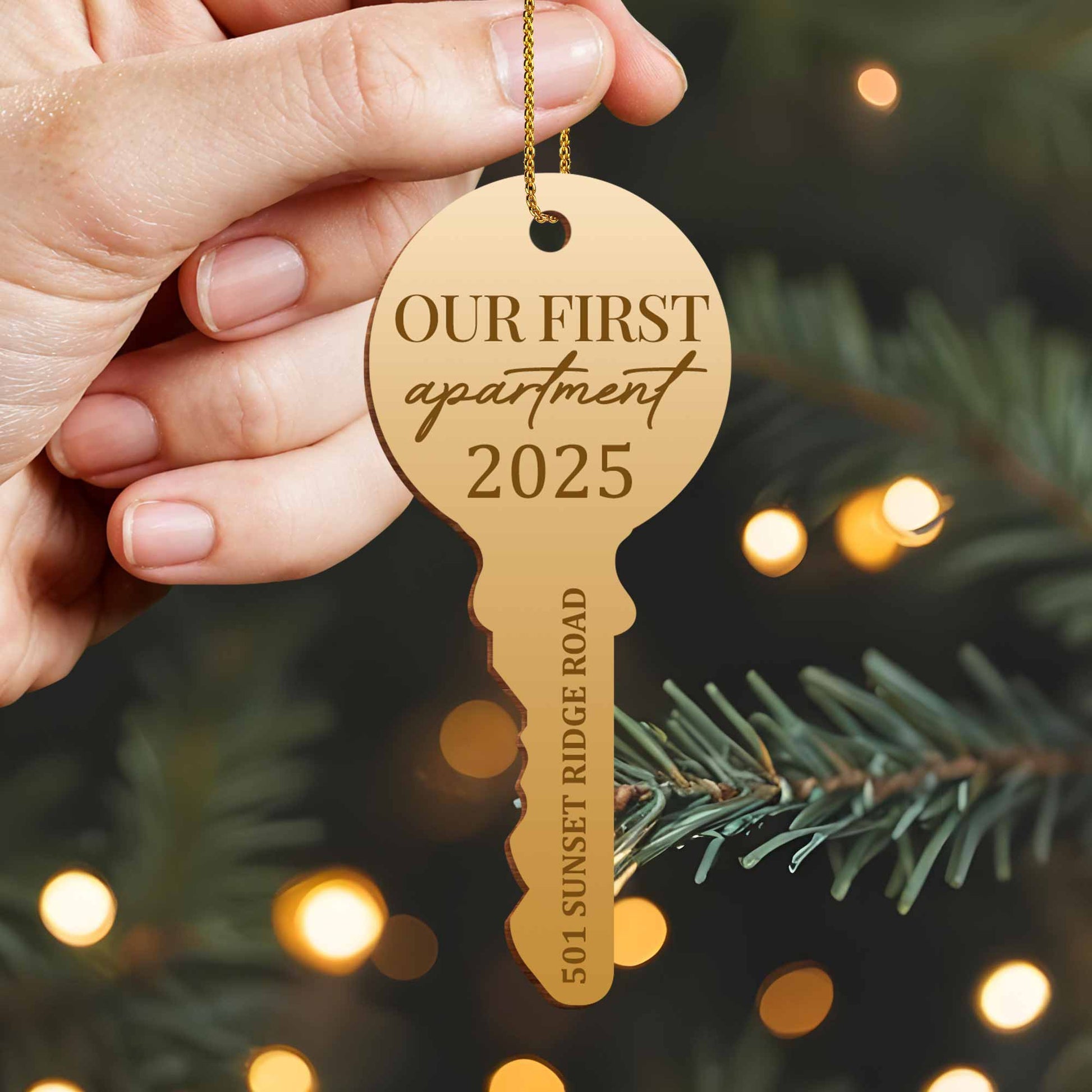 Our First Apartment Key Ornament
