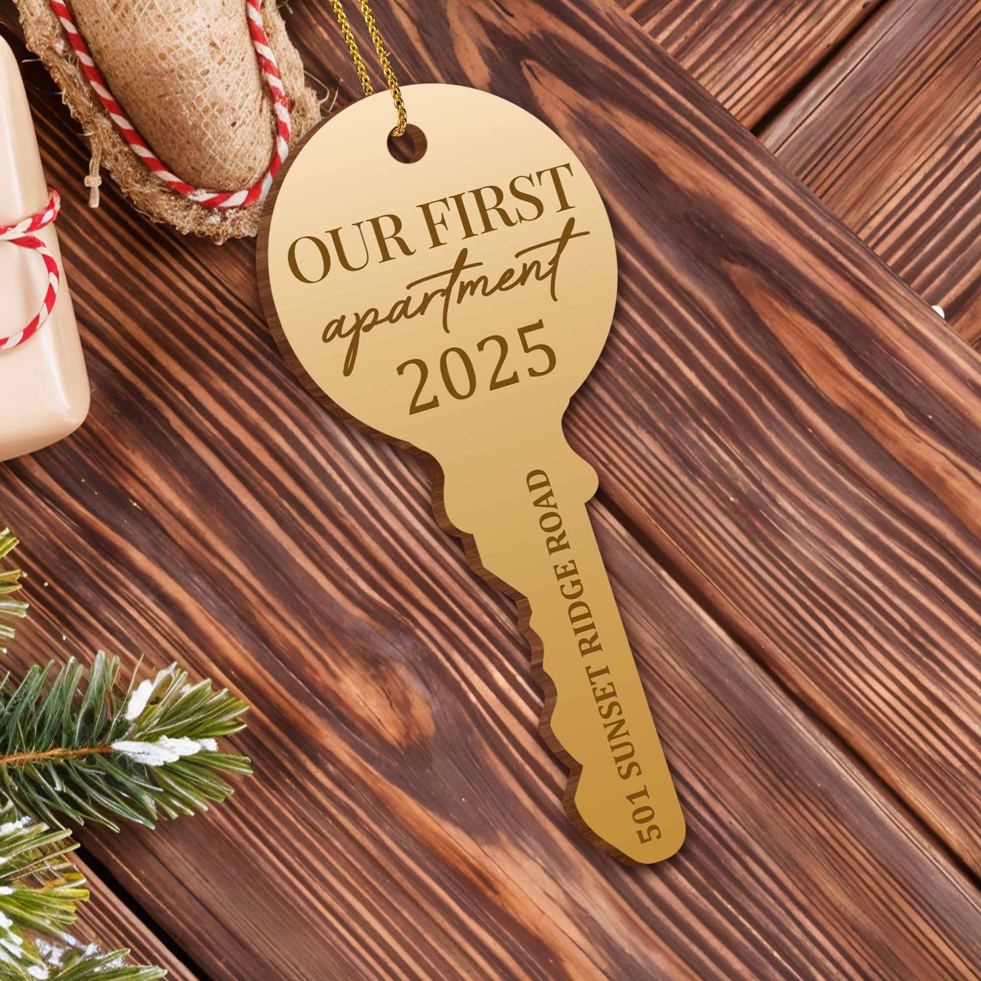 Our First Apartment Key Ornament