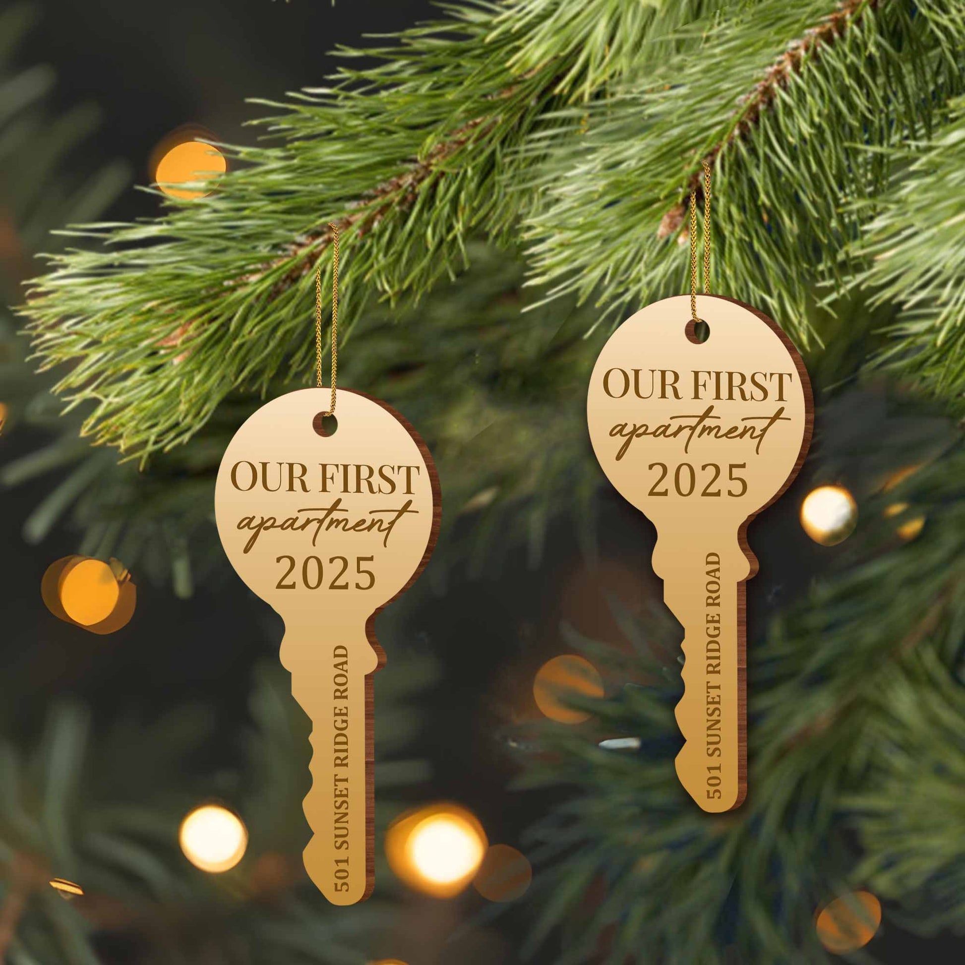Our First Apartment Key Ornament