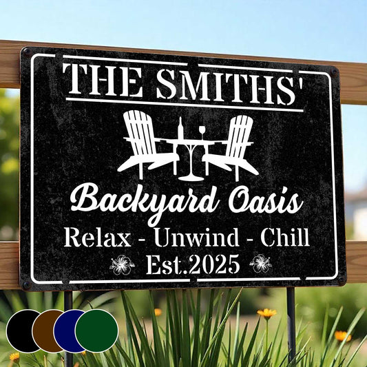 Backyard Oasis Relax Unwind Chill With Adirondack Chairs