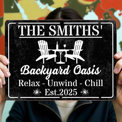 Backyard Oasis Relax Unwind Chill With Adirondack Chairs