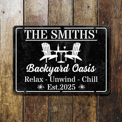 Backyard Oasis Relax Unwind Chill With Adirondack Chairs