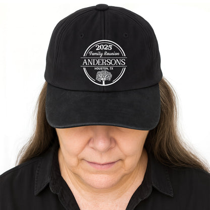 Family Reunion Customizable Family Tree Cap