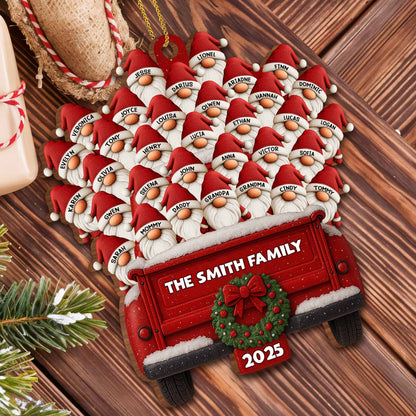 Celebra a tu familia estas fiestas - Adorno de madera personalizado, forma personalizada - FAM458_WDO