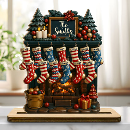 To My Beloved Family This Christmas, Fireplace And Christmas Stockings