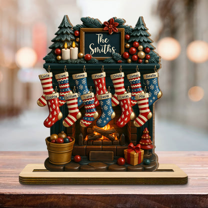 To My Beloved Family This Christmas, Fireplace And Christmas Stockings