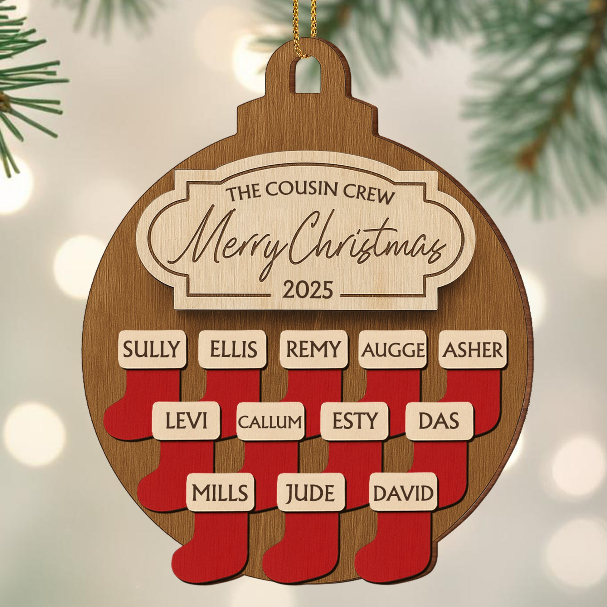 The Cousin Crew Merry Christmas Stockings Ornament